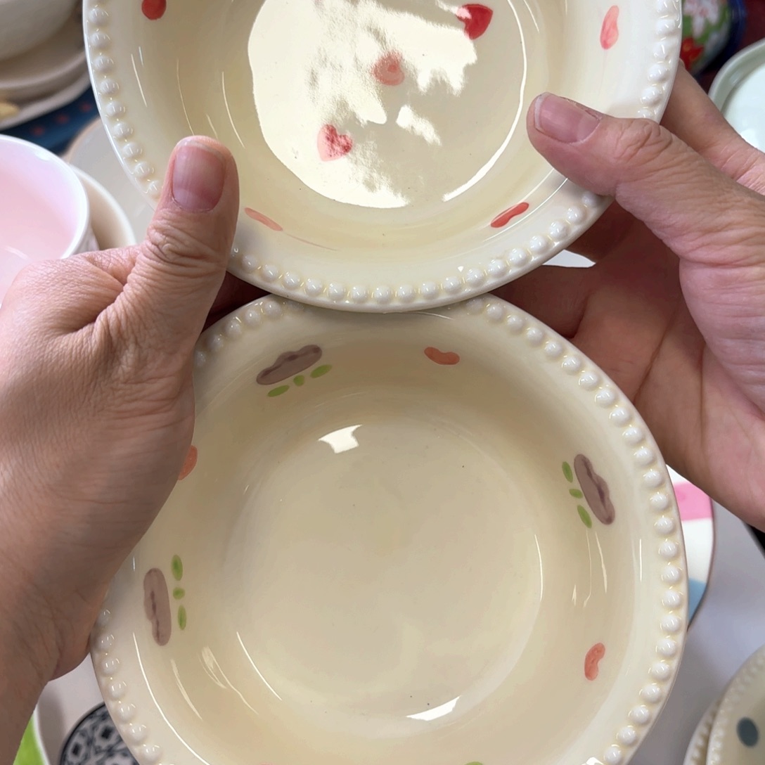 白瓷陶瓷系列米饭碗各1