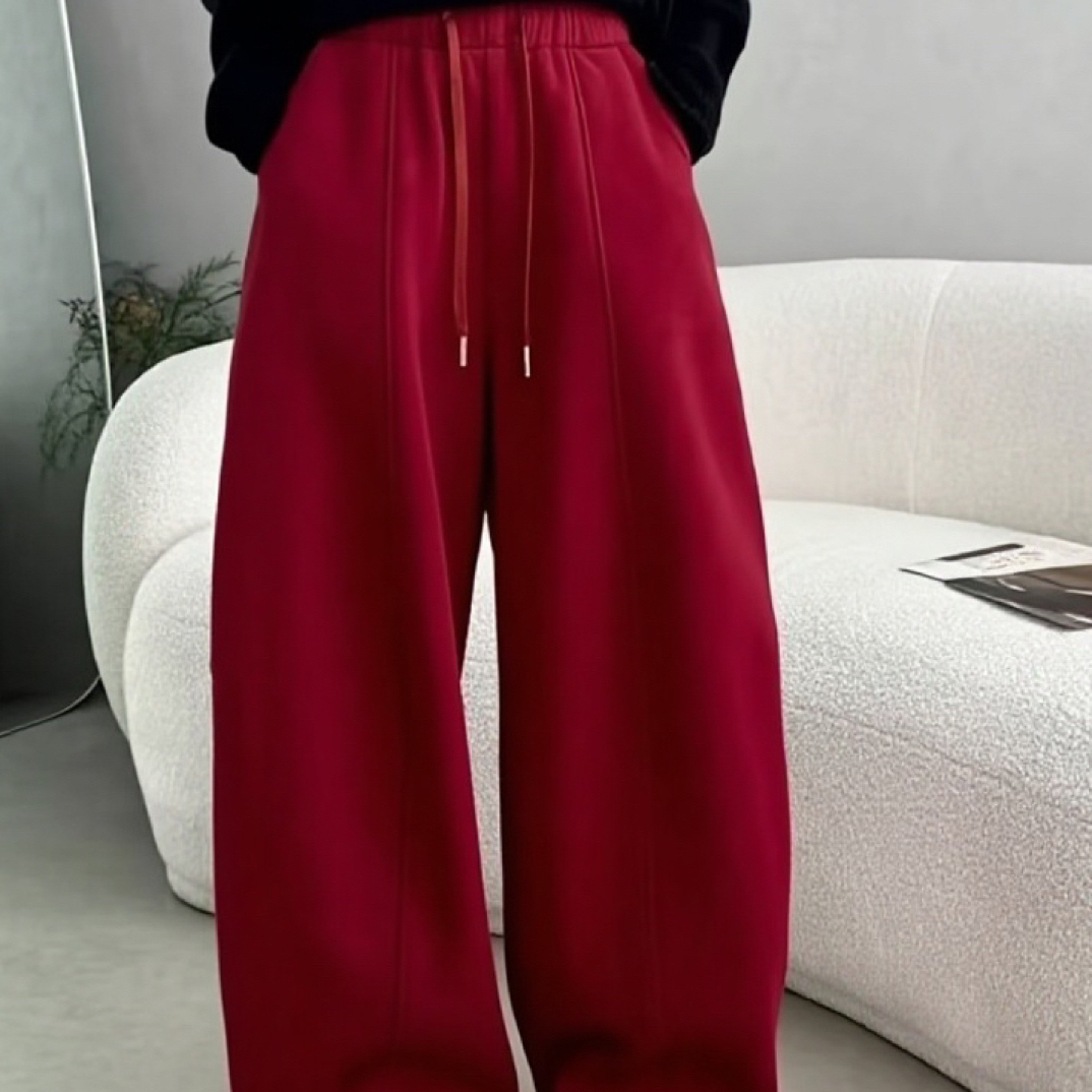 【罗罗严选】35366冬季加绒气球卫裤加厚2025裤子爆款新款（裤长99）