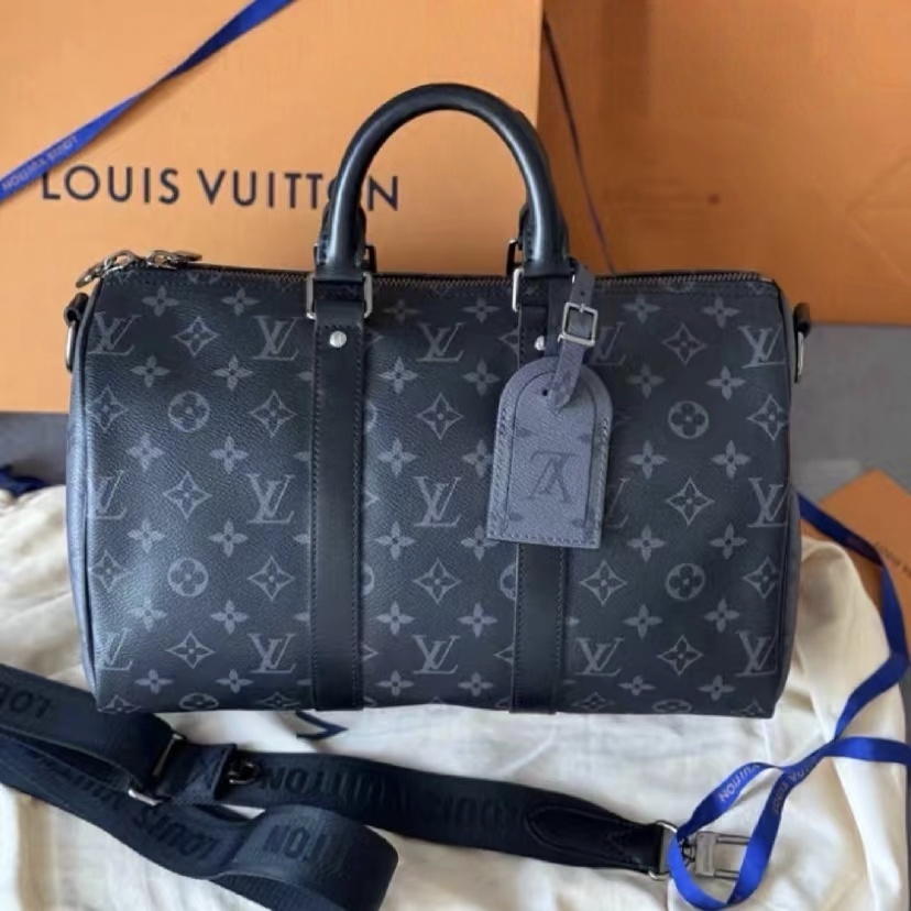 99新 LouisVuitton/路易威登 LV老花黑武士keepall35 25090047-04