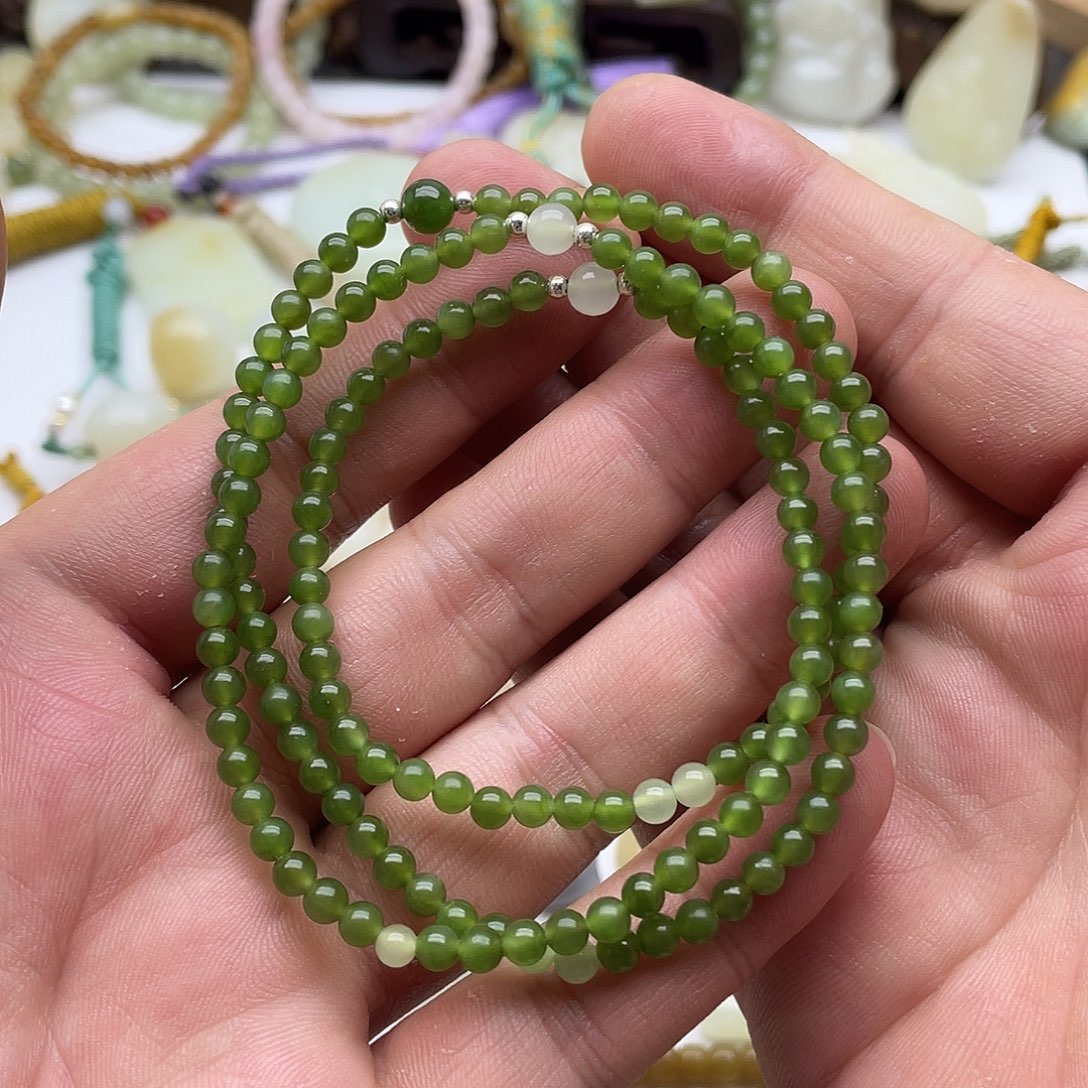 和田玉未镶嵌手链