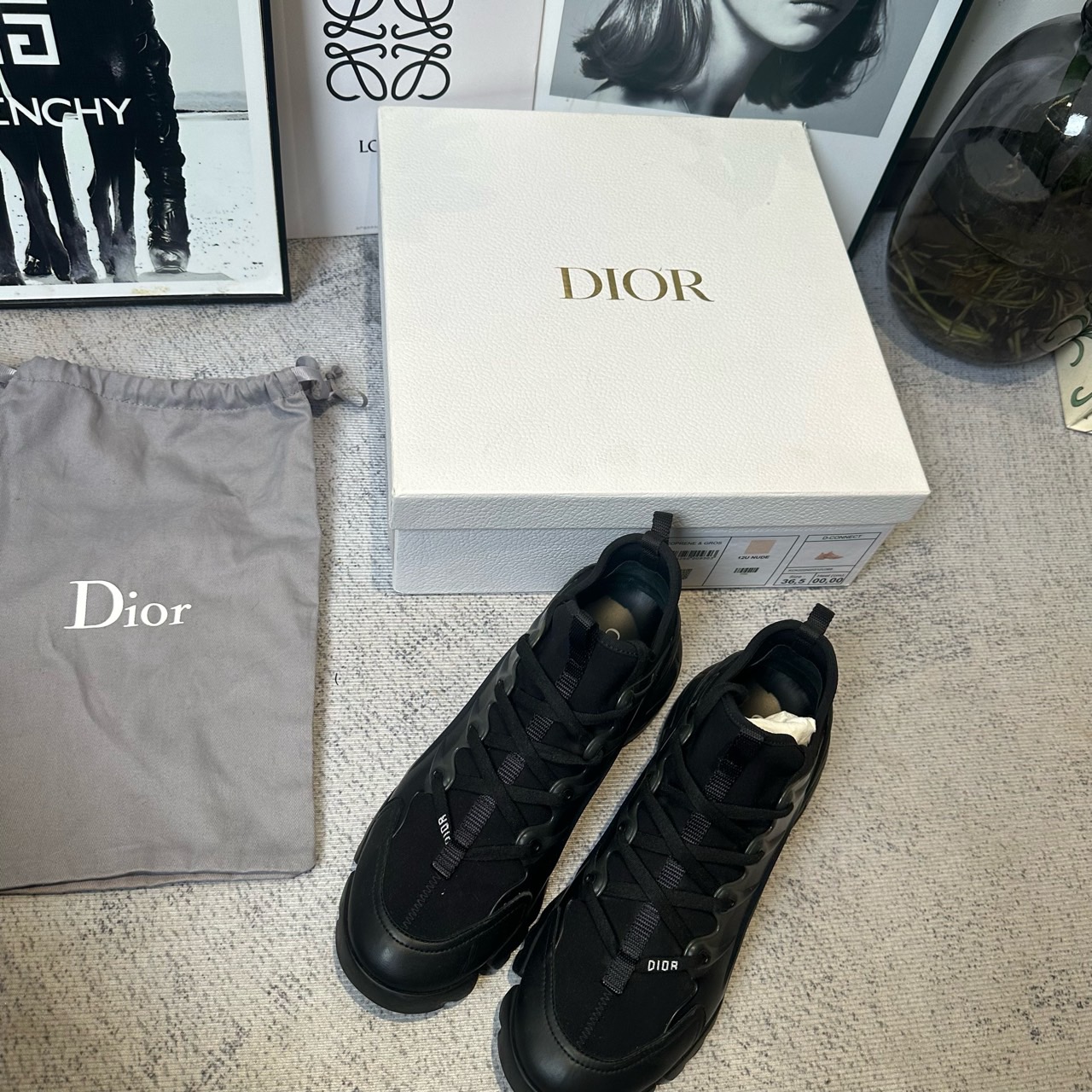 99新 DIOR/迪奥 葡萄籽奢潮/黑色经典老爹鞋/38.5码