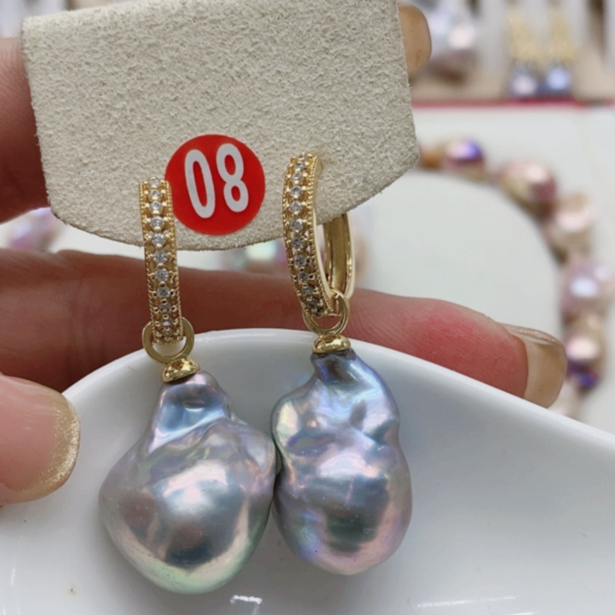 【闪购商品】淡水珍珠耳饰银S925镶嵌