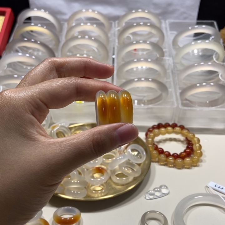 合金戒指玛瑙/玉髓