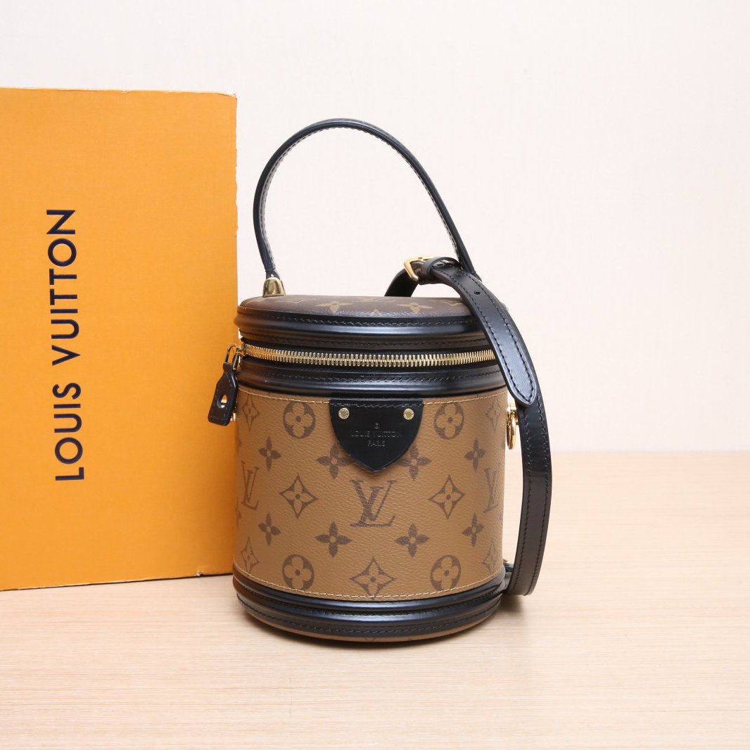 99新 LouisVuitton/路易威登 【小花Han】 圆桶包 拼色 PVC 芯片 