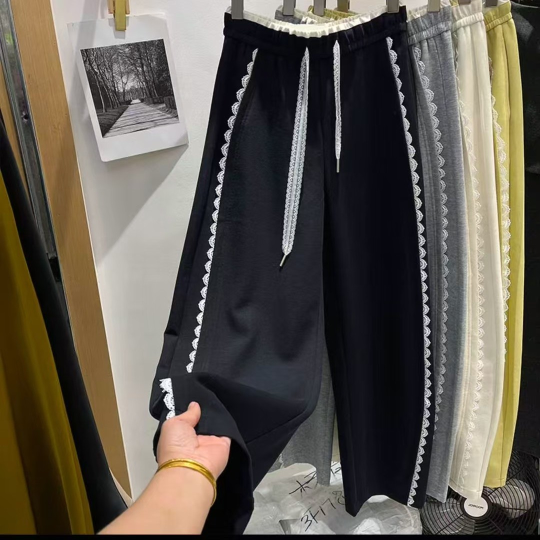 8637秋季新品大码女装裤子（没有对手）高腰宽松百搭洋气时尚