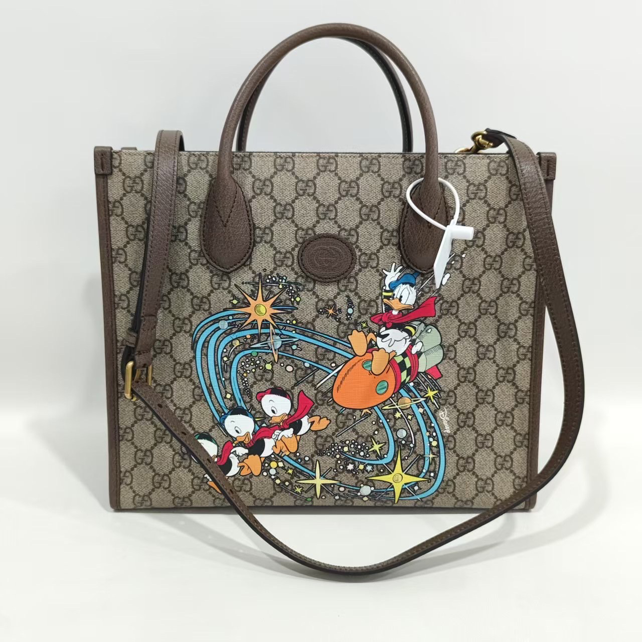 95新 GUCCI/古驰 捐金沉珠/联名托特包单肩卡通