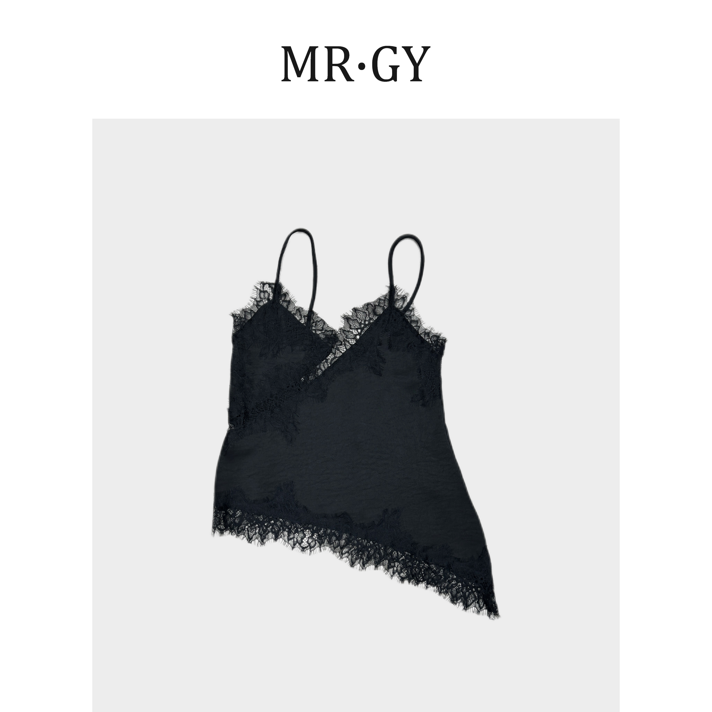 CYX3544睫毛蕾丝镂空不规则吊带