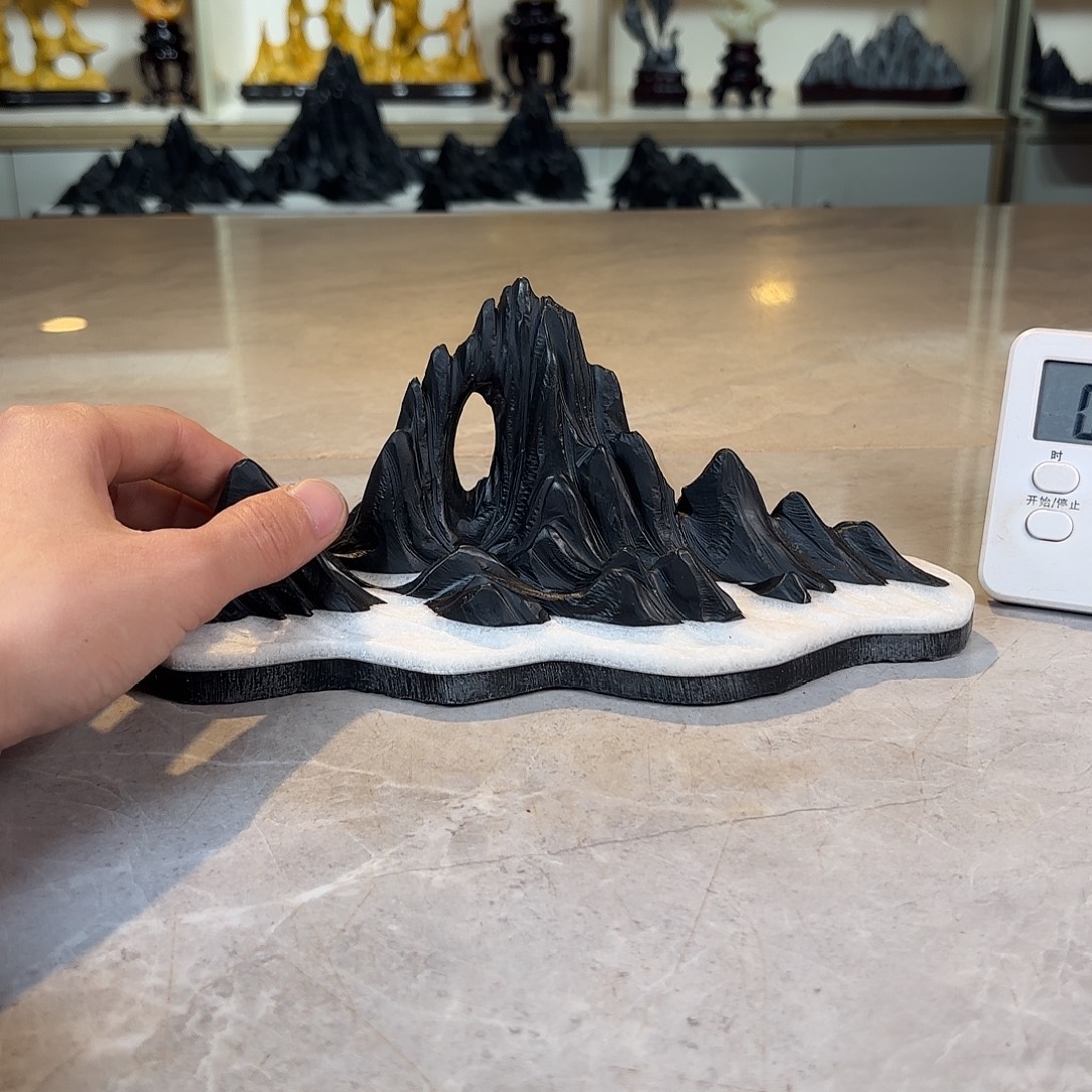 青***）陶灵璧石手工雕刻奇石摆件