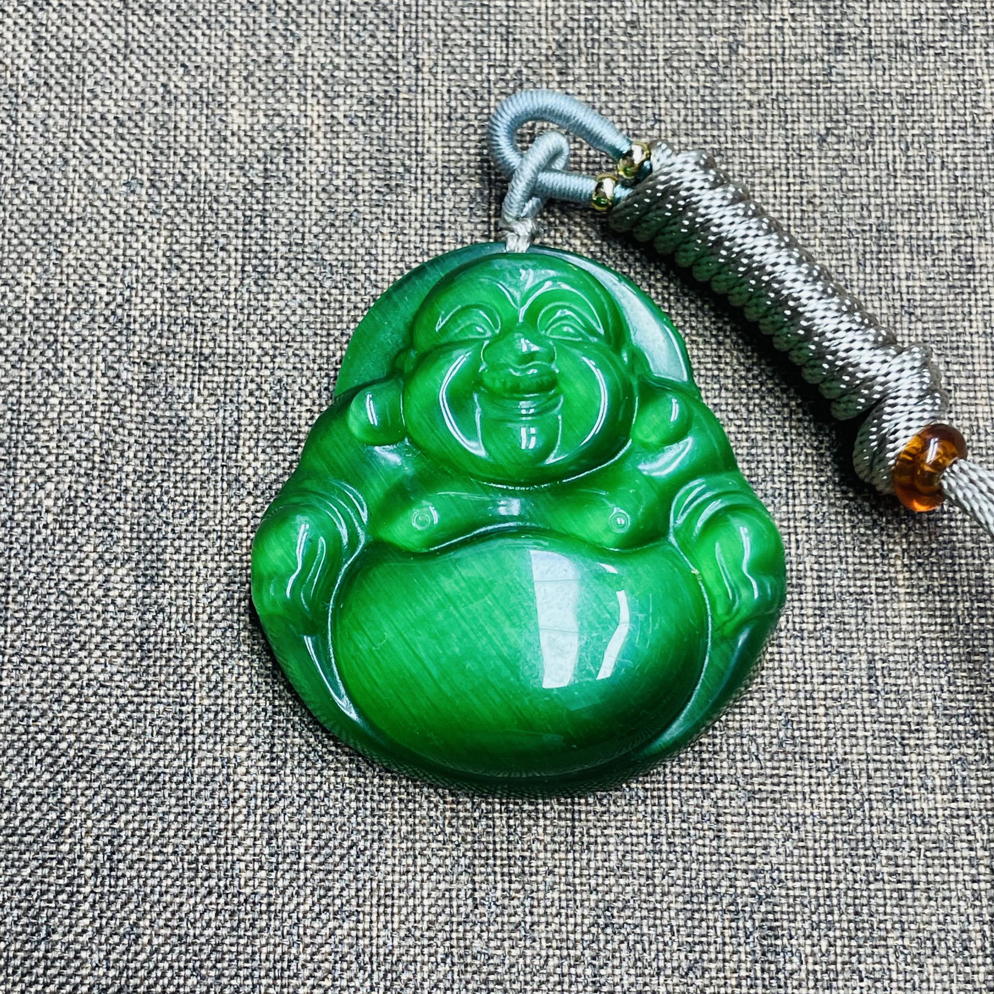 【锦希优选】F475-1绿猫佛公吊坠多样性发一件