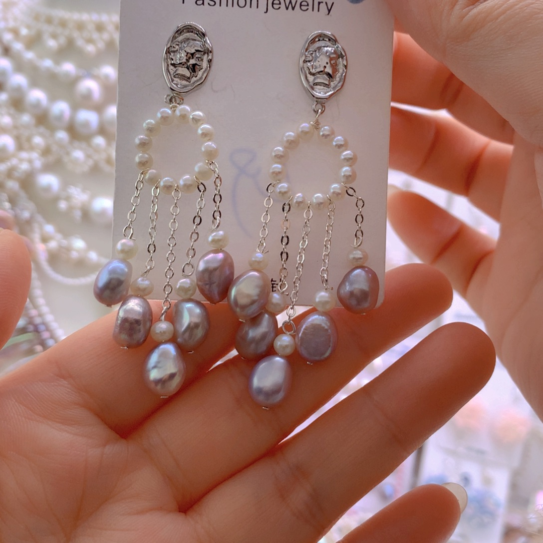 淡水珍珠未镶嵌耳环