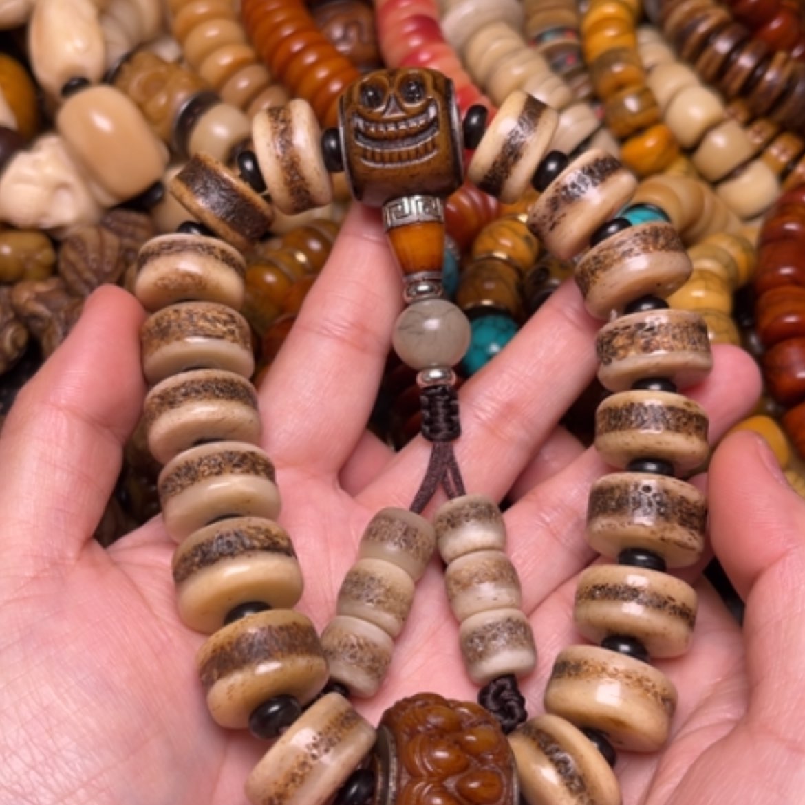 【闪购商品】牛骨手串/手链牛骨原色18×18颗