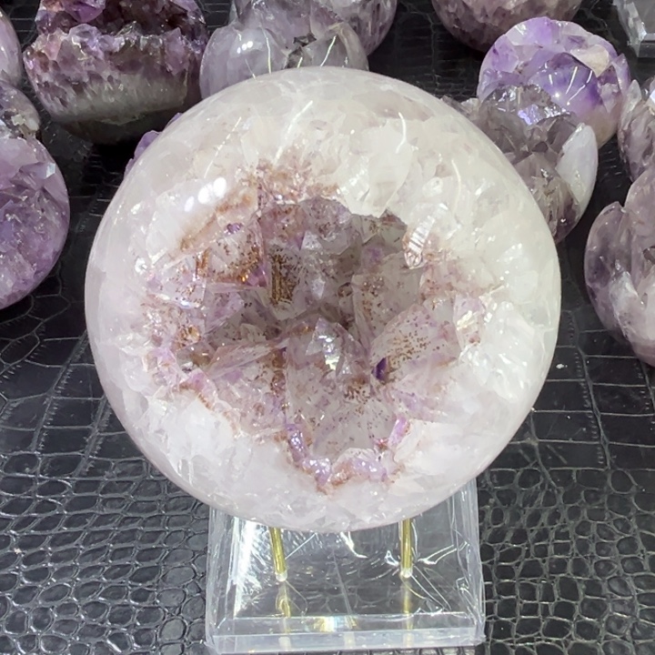 珠宝半成品水晶未镶嵌全抛钛晶开口笑