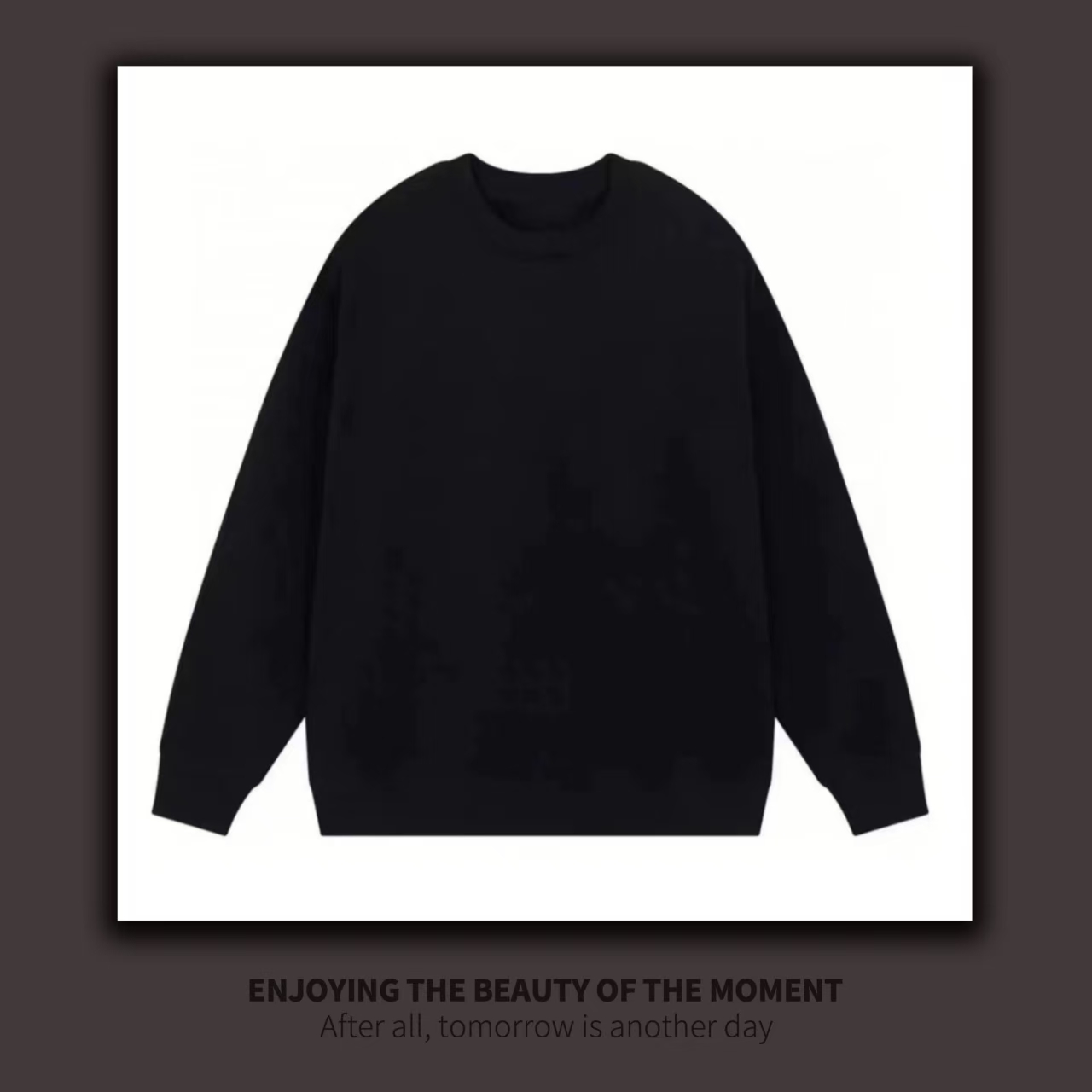 【轻奢男装】W2074秋季新款圆领字母烫钻印花个性潮流休闲宽松卫衣