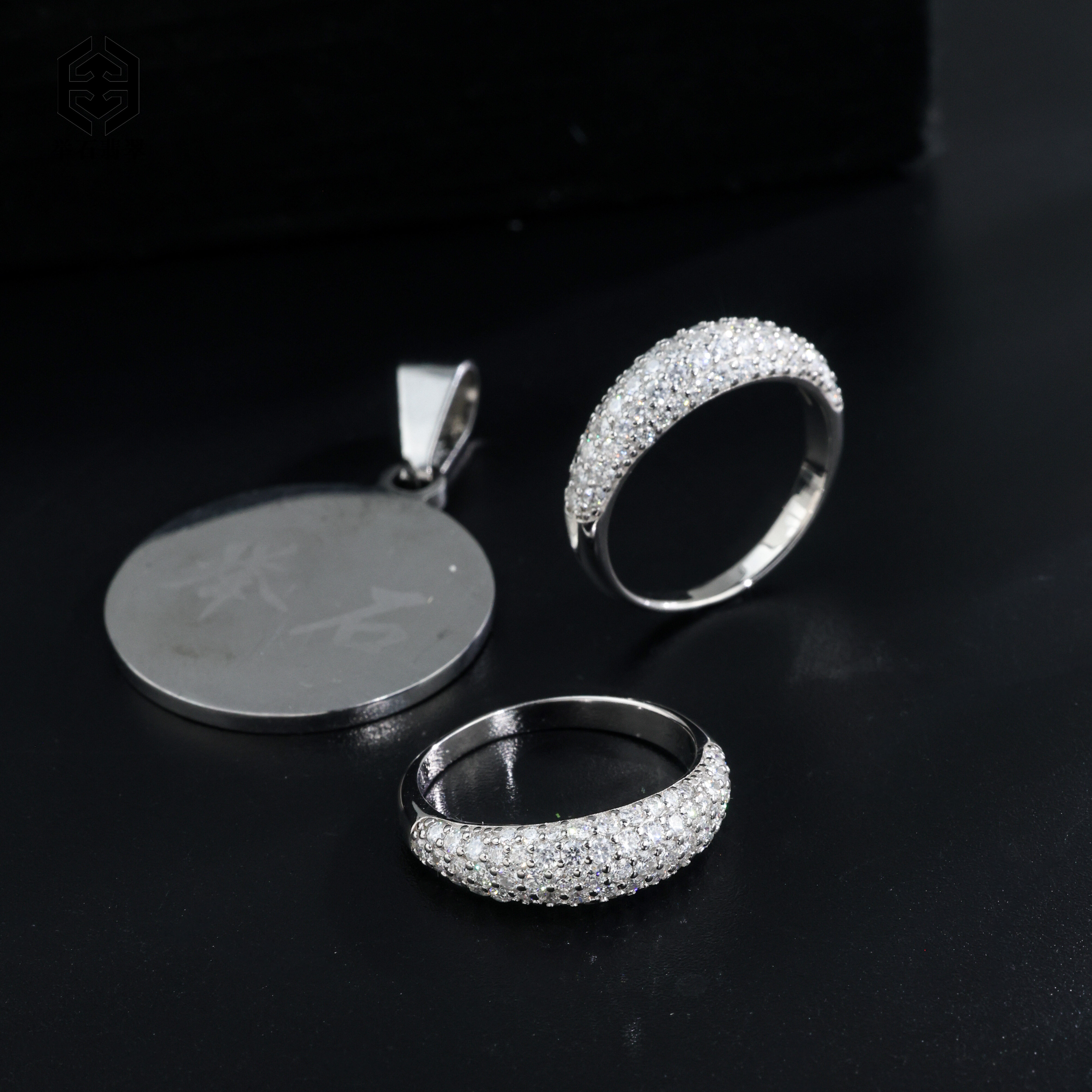 925银莫桑石银制品 TH1220-9819-159莫桑钻戒指(自选/多样发一）P