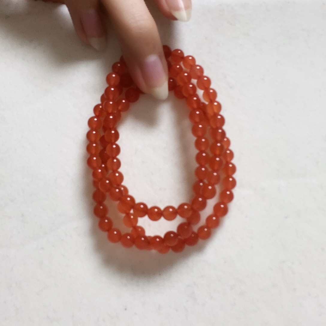 南红玛瑙手链未镶嵌南*简单