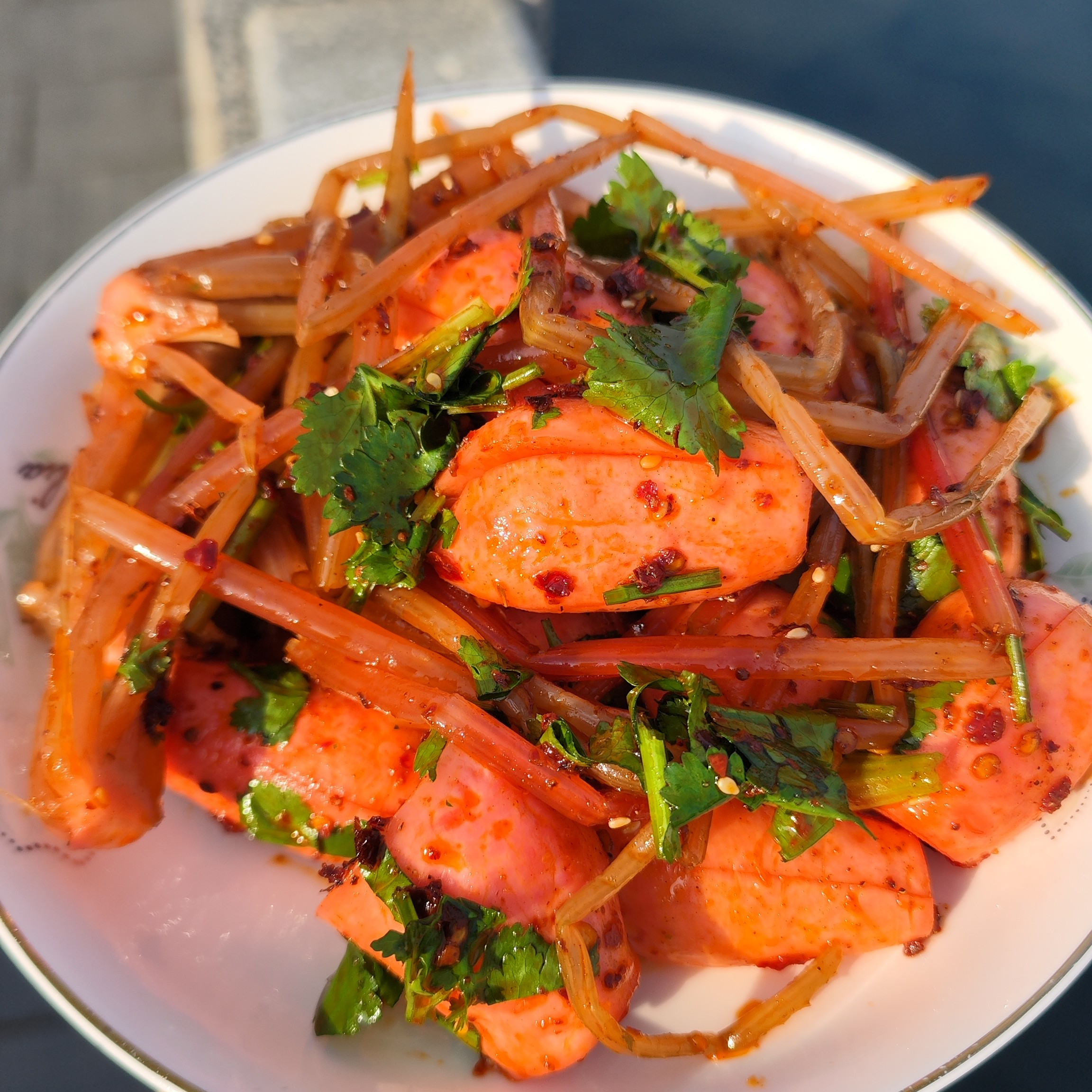 本地酸甜红萝卜 红萝卜杆杆