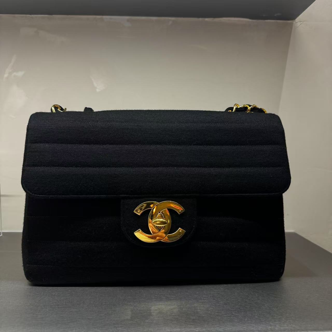 95新 Chanel/香奈儿 Chanel 黑金布面贝嫂30 3开/11968204