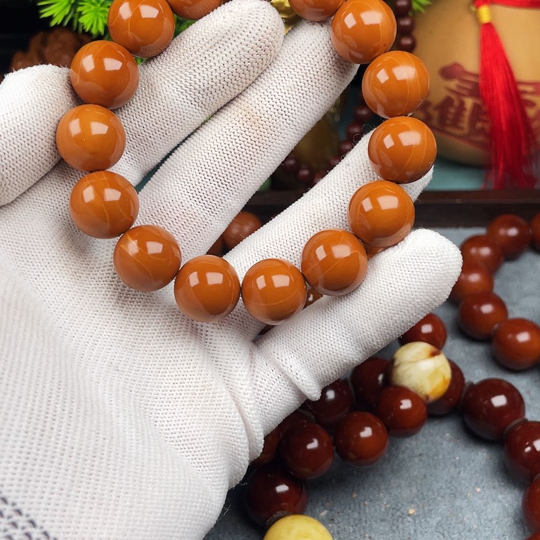 橄榄核手串阿*罗1.45小孔精品橄榄核正圆