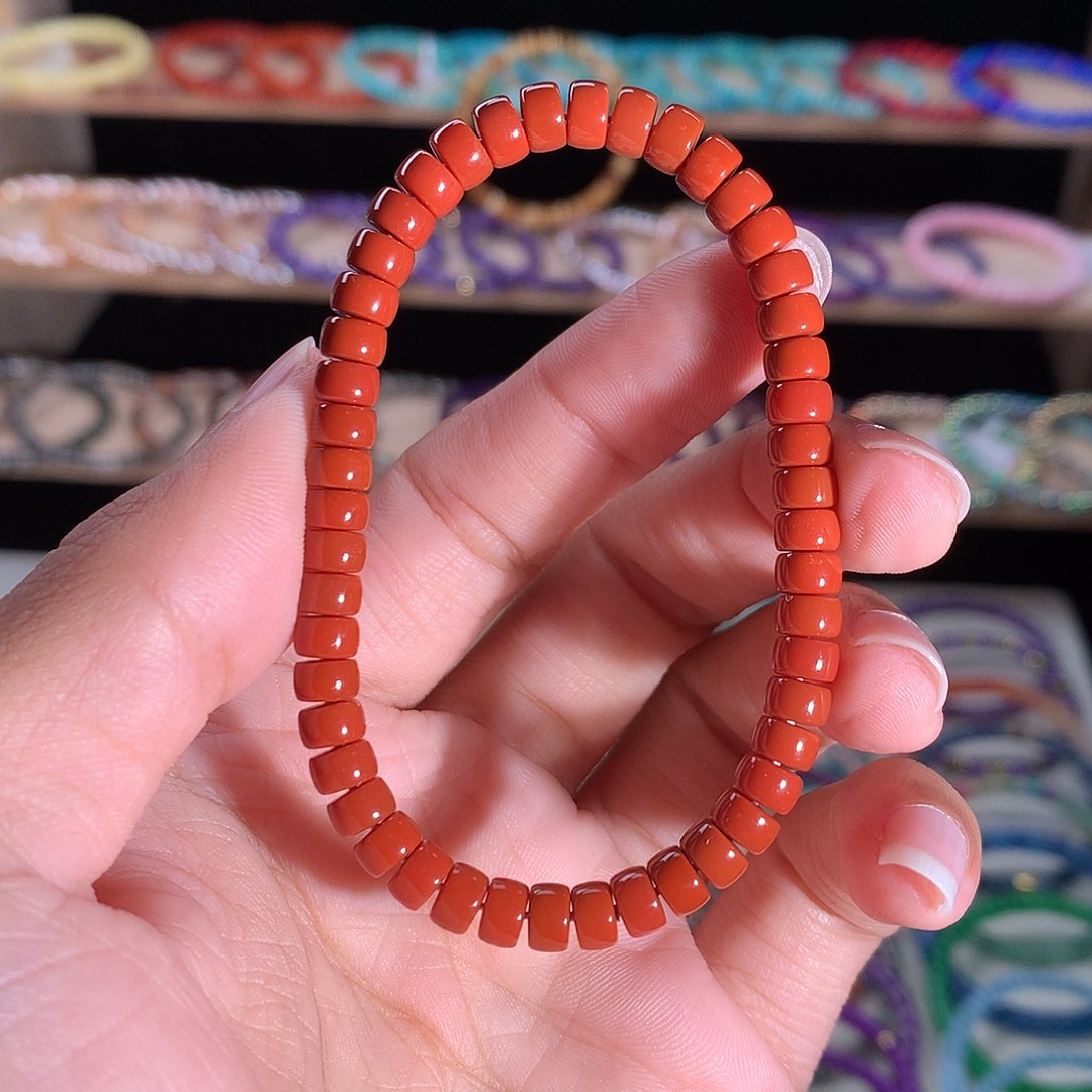 未镶嵌手串南红玛瑙小*鲨精工药片南红5.5mm