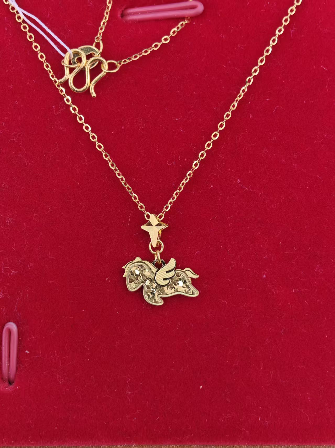 【金展珠宝】足金  小飞马套链