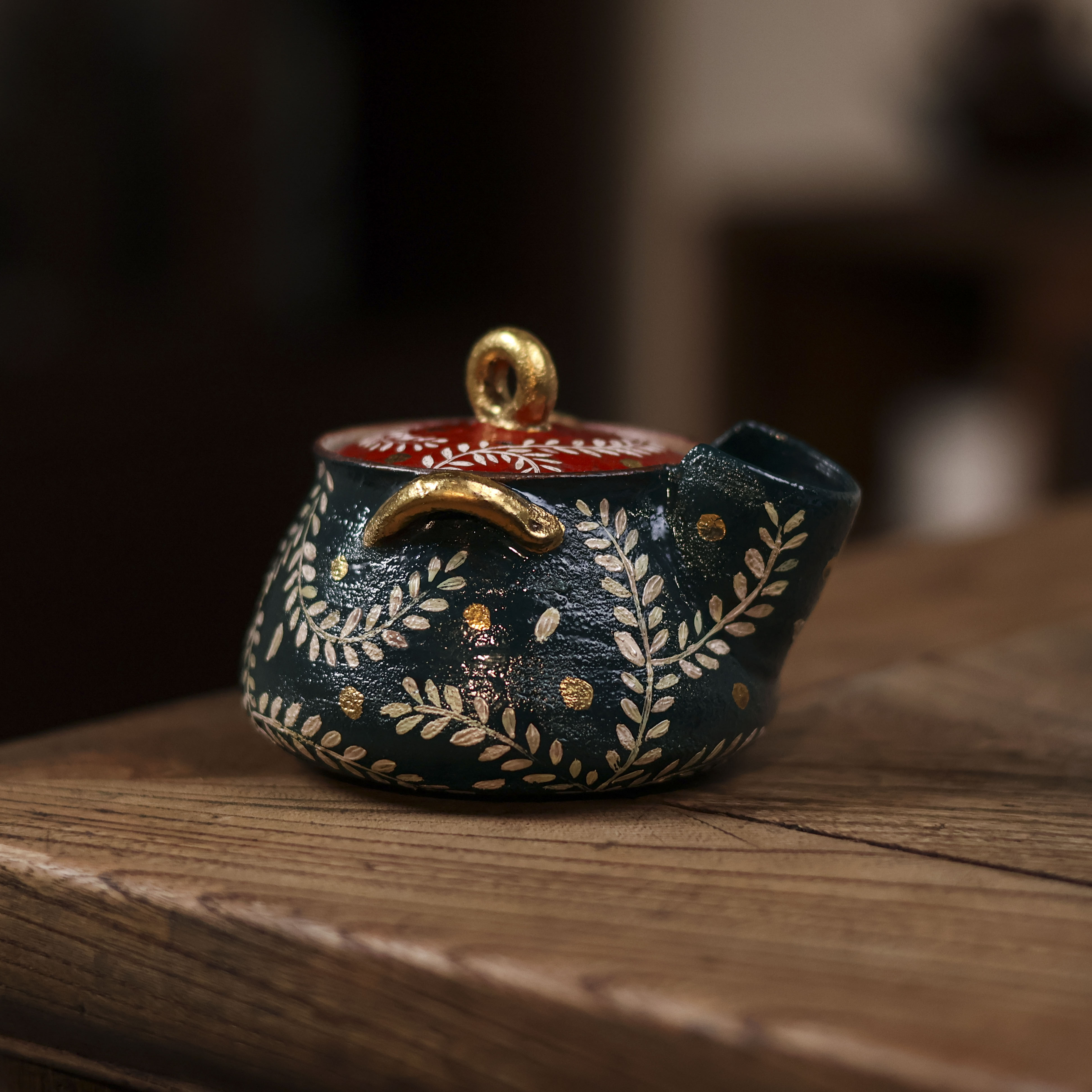 【老黑】 炼陶-蕉白轩-草纹宝瓶（蕉白S0447）