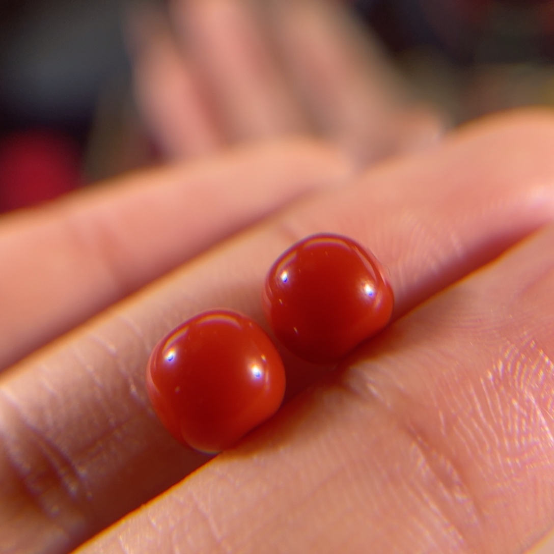 南红玛瑙老南红 老型珠7.1mm未镶嵌