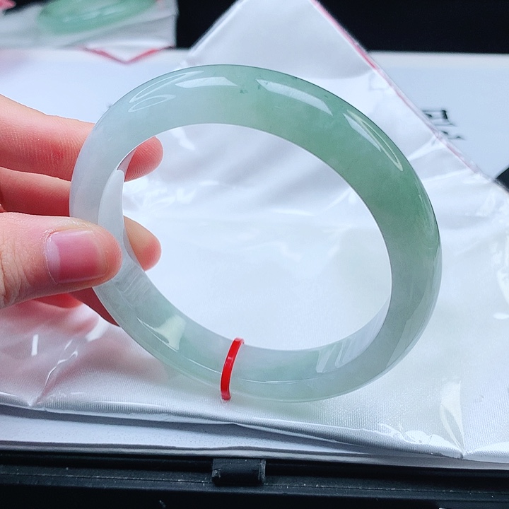 翡翠手镯未镶嵌缅甸天然a货手镯59+