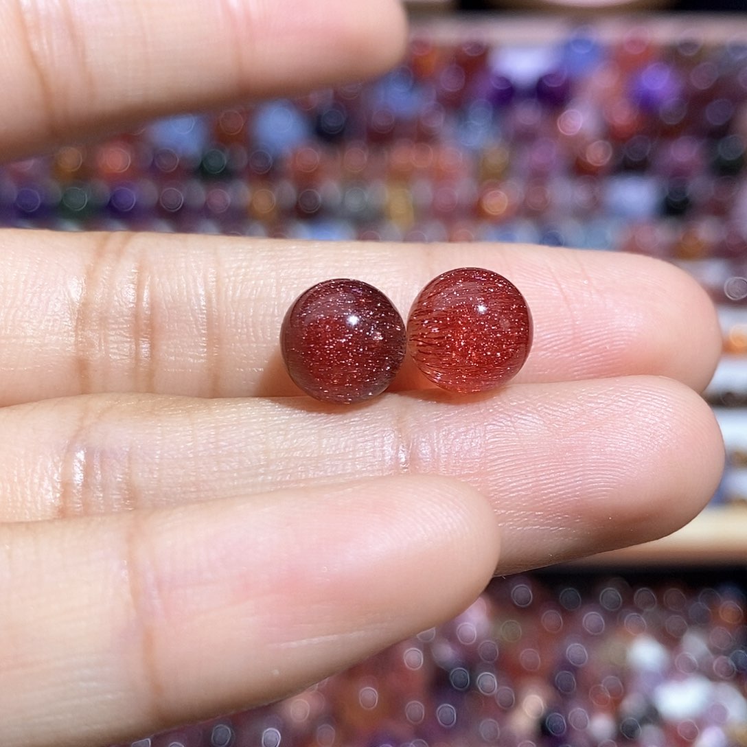 水晶红超七单珠打孔不退未镶嵌❤️****