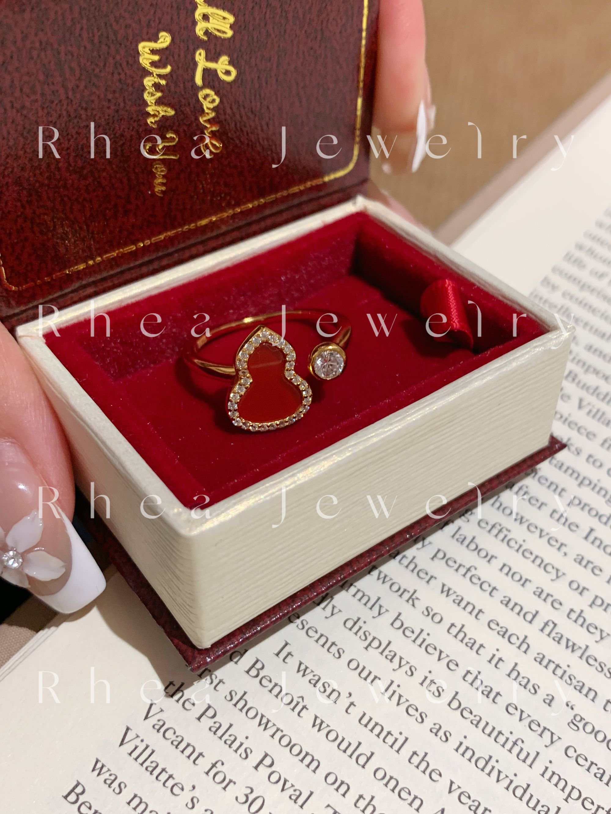 925银戒指 925银葫芦福禄开口戒指轻奢小众高级感时尚饰品