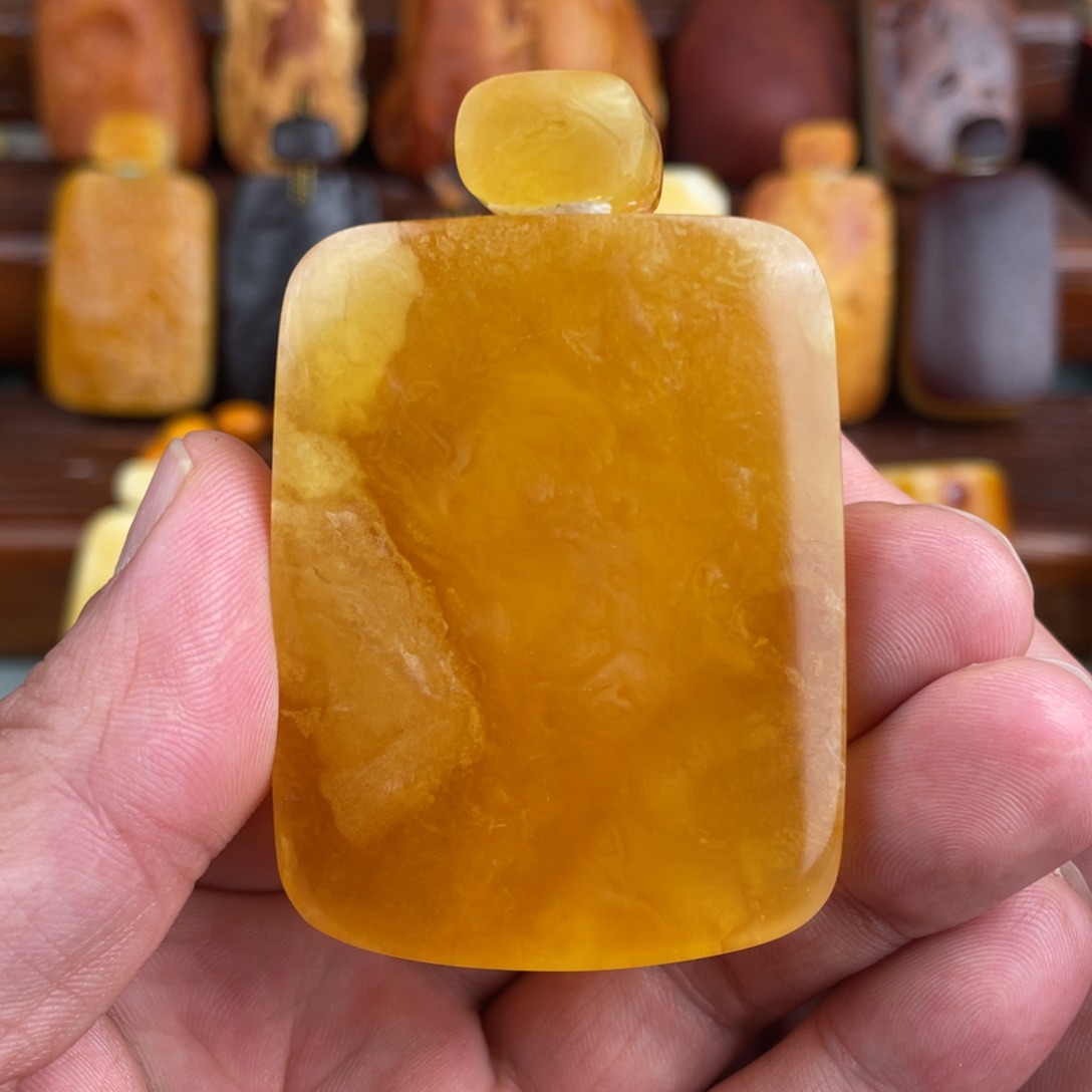 定制琥珀未镶嵌蜜蜡牌子定制
