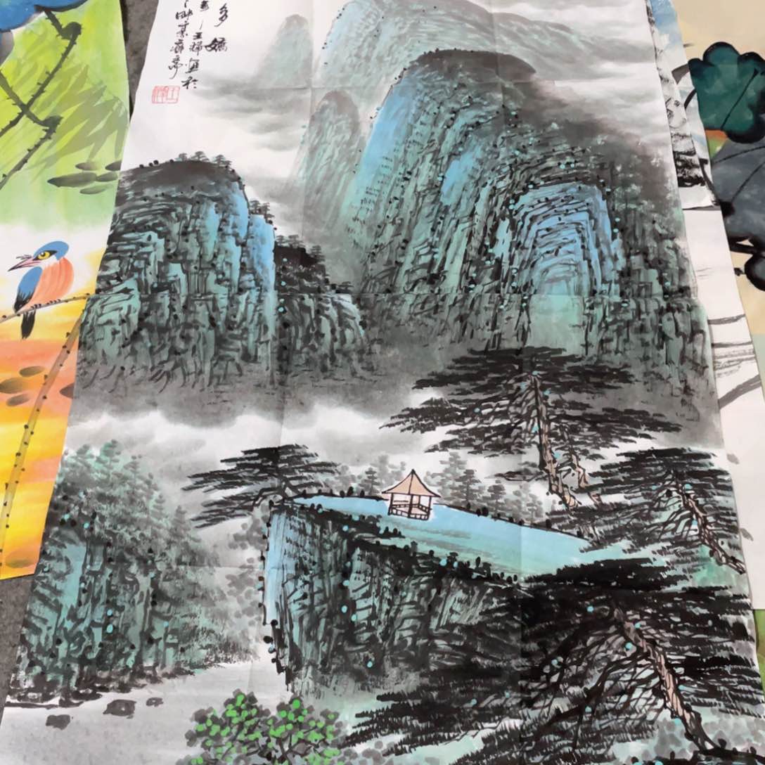 国画国画作品画心一张