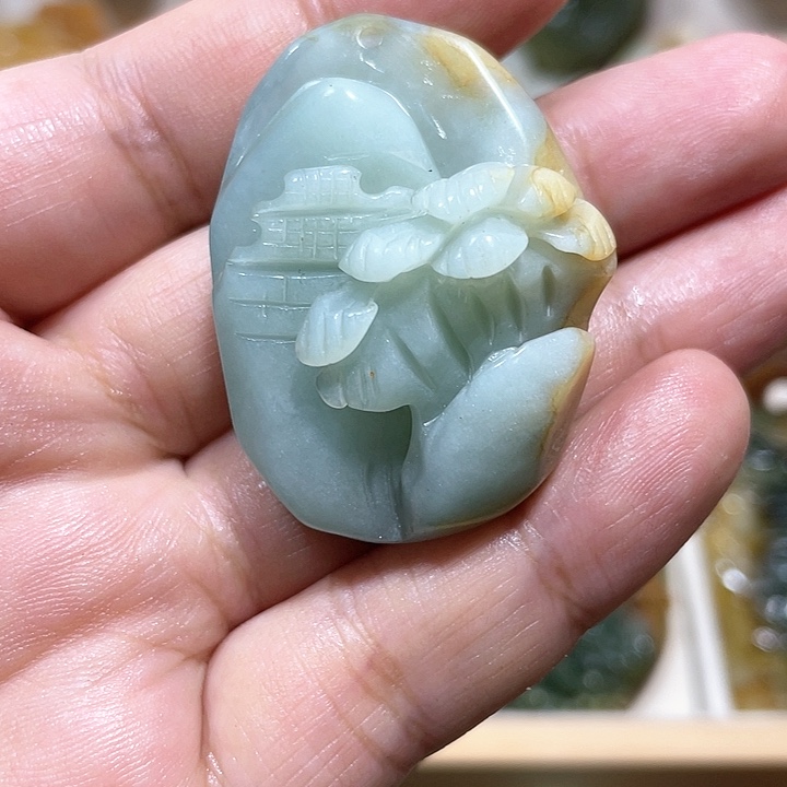 岫玉吊坠(不含链)未镶嵌