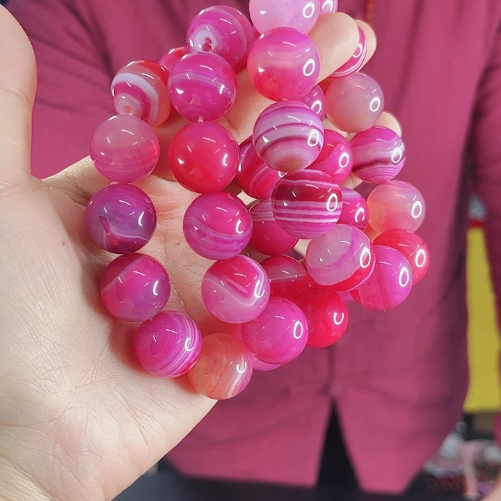 玛瑙手链未镶嵌T25红龙参卡18左右发其一