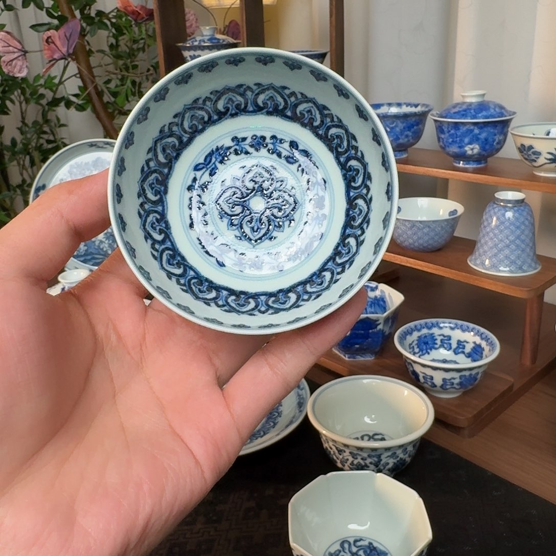 青花宝相普洱杯80cc