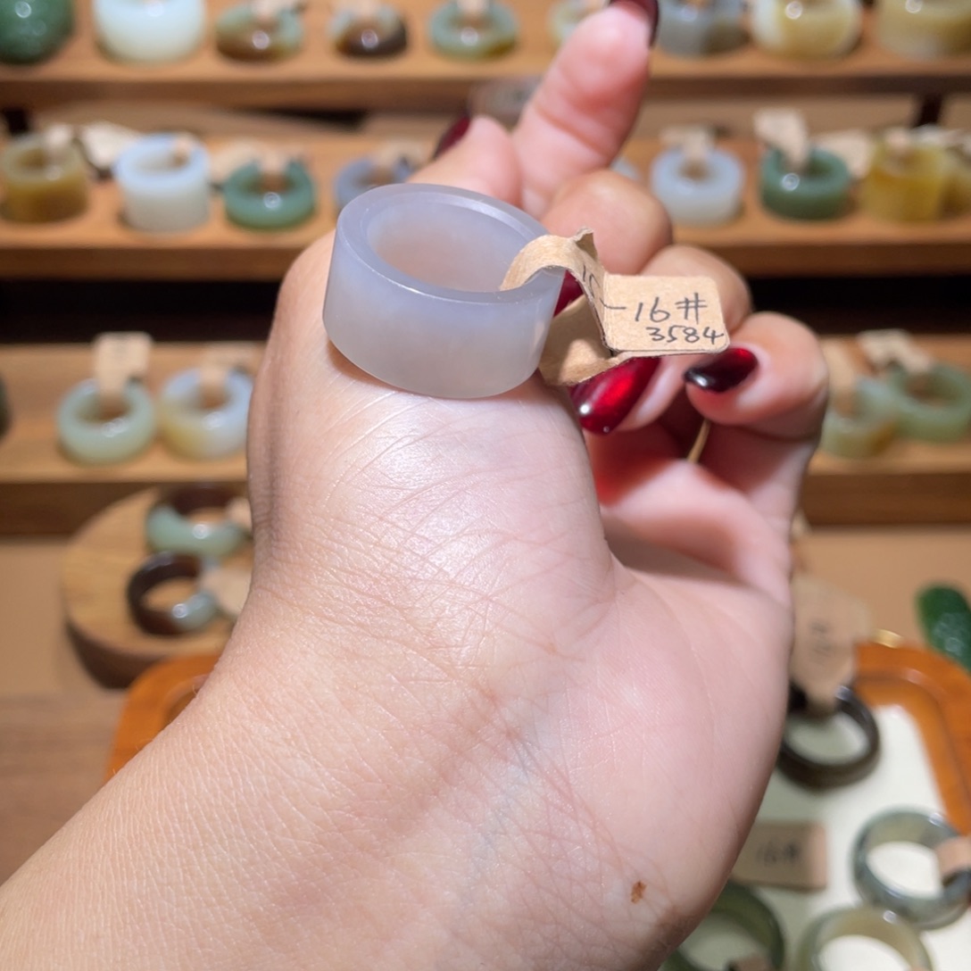 和田玉戒指未镶嵌D***C17.4