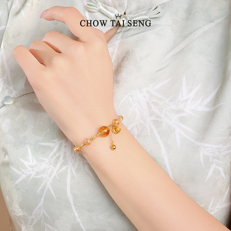 Chow Tai Seng/周大生财源滚滚水晶手串小众高级手链S0WA00526CH
