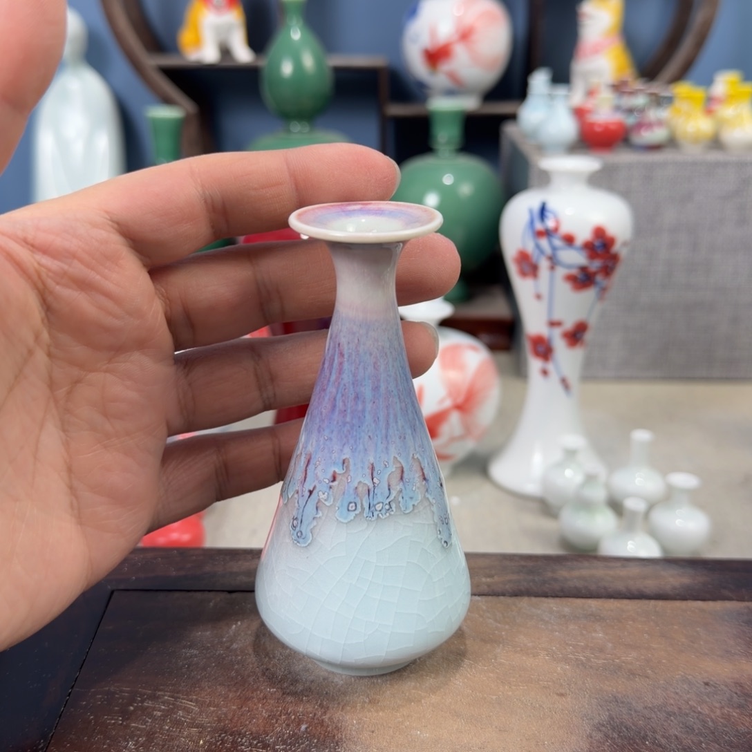 陶瓷手工小花器摆件