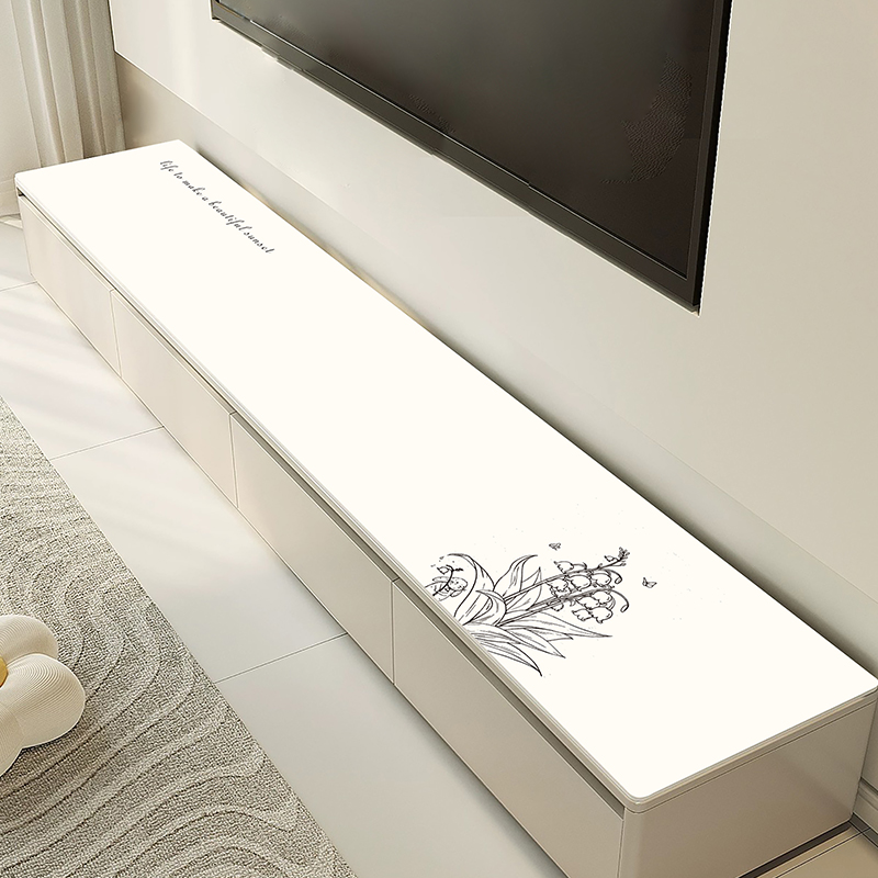 摸摸头电视柜鞋柜大气皮革桌垫防水防烫长方形保护垫餐边柜桌布18