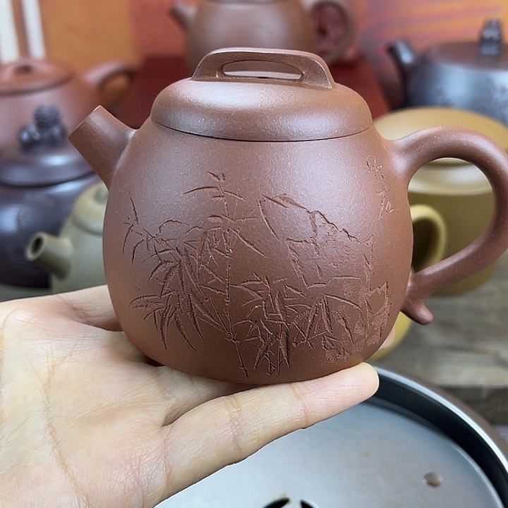 紫砂茶壶宜兴紫砂壶巨轮