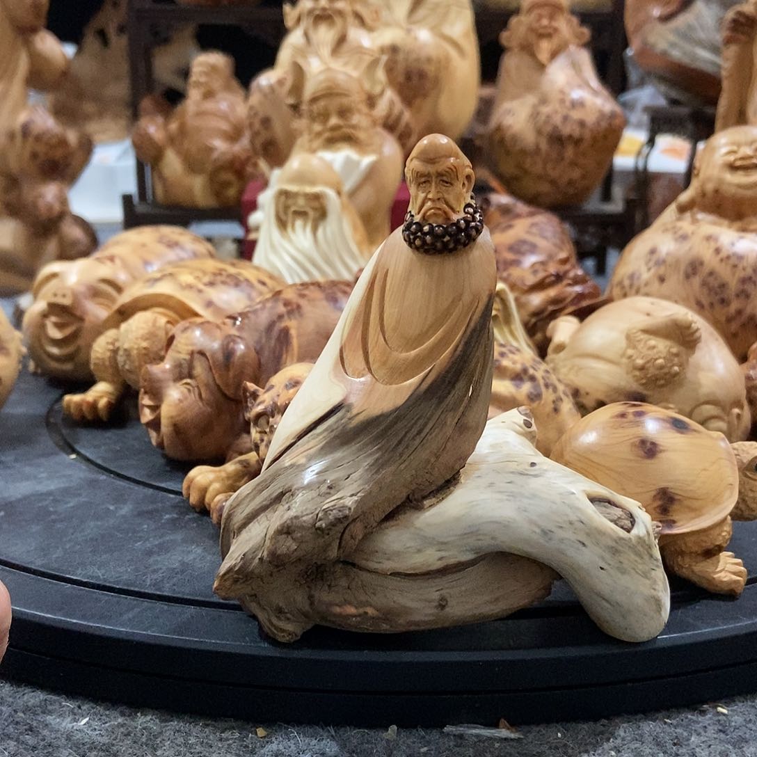 柏木（崖柏）达摩手把