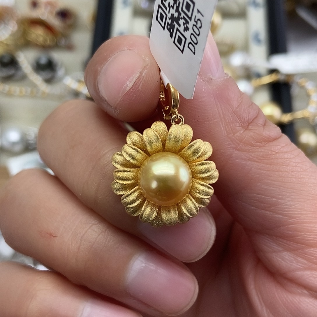 银S925镶嵌海水珍珠吊坠(不含链)@@D0051