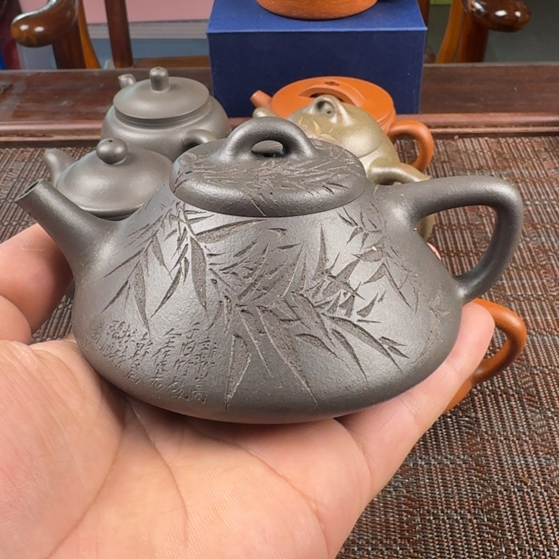 韧***紫砂茶壶紫砂壶彭年石瓢160cc
