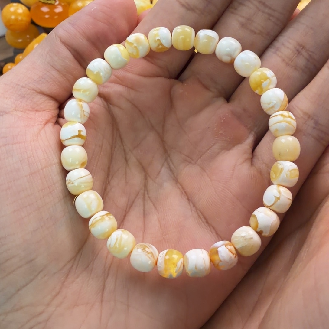 琥珀未镶嵌珠宝奇石7.5mm