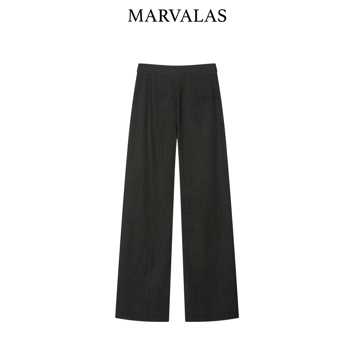 曼德诗纯色直筒裤冬季新款气质西装裤时尚百搭显瘦女裤休闲裤