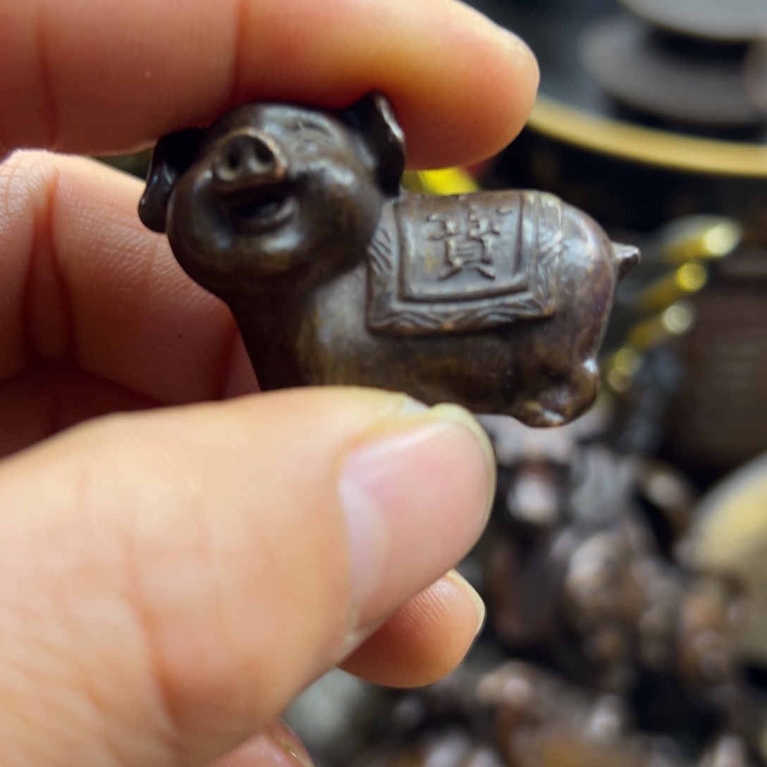 铜摆件欢迎欢迎你