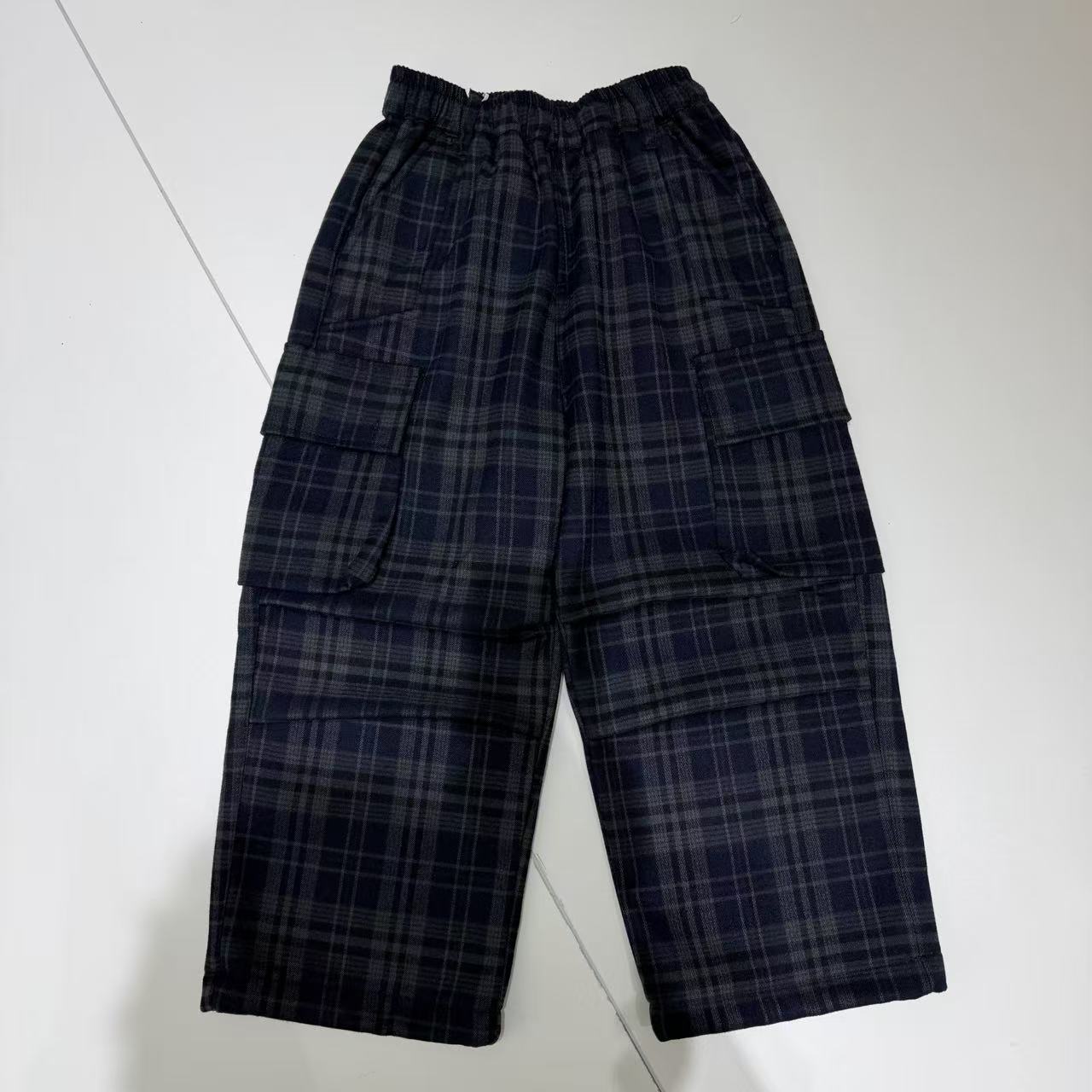 【山屿】中大童加绒运动户外百搭休闲潮流韩版裤子（770148）