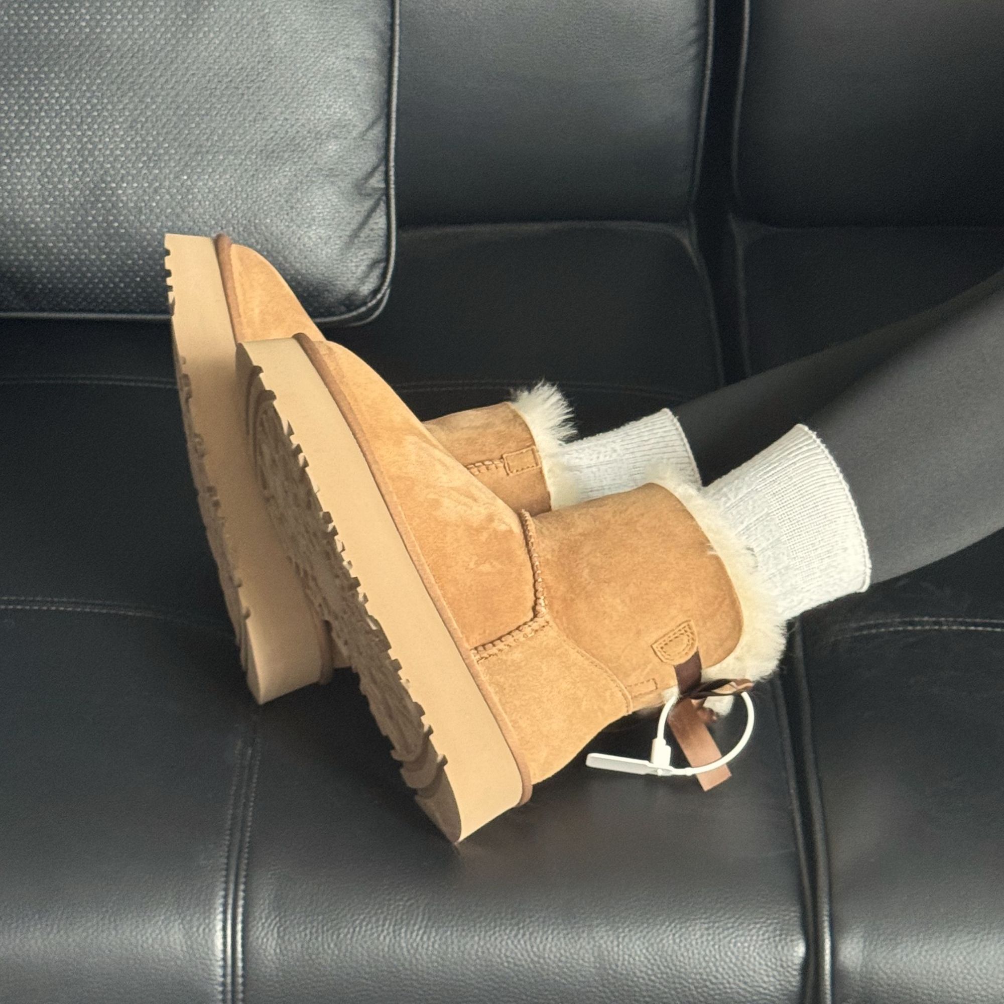 单丝带.【厚底4cm】桑坡羊皮毛一体女款冬季加厚加绒保暖时尚雪地靴