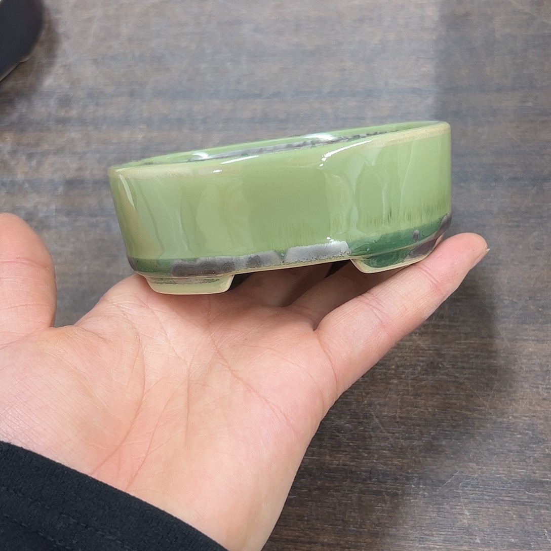 紫砂花盆052号微瑕10/8/3cm