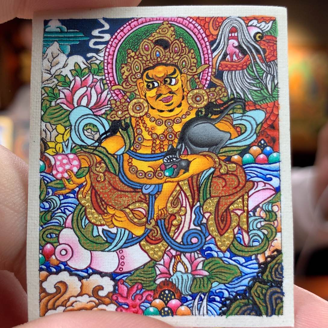 吊坠尼泊尔纯手绘黄财神