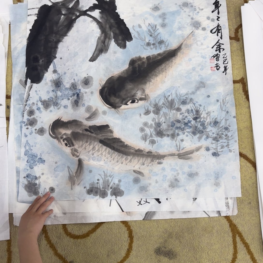 国画顾传吉四尺斗方艺